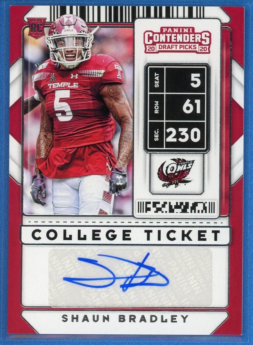 Shaun Bradley Panini Contenders Draft Picks #229 Base