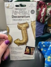 Anagram Letter "J" Gold Minishape 16" Foil Balloon New 