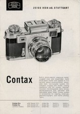 Zeiss Ikon Contax IIIa Vintage Brochure Scarce Free Shipping 