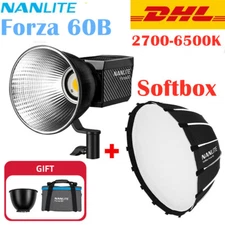 NANLITE Forza 60B RGB 2700-6500K COB LED Video Light Spotlight w" 60cm Softbox 