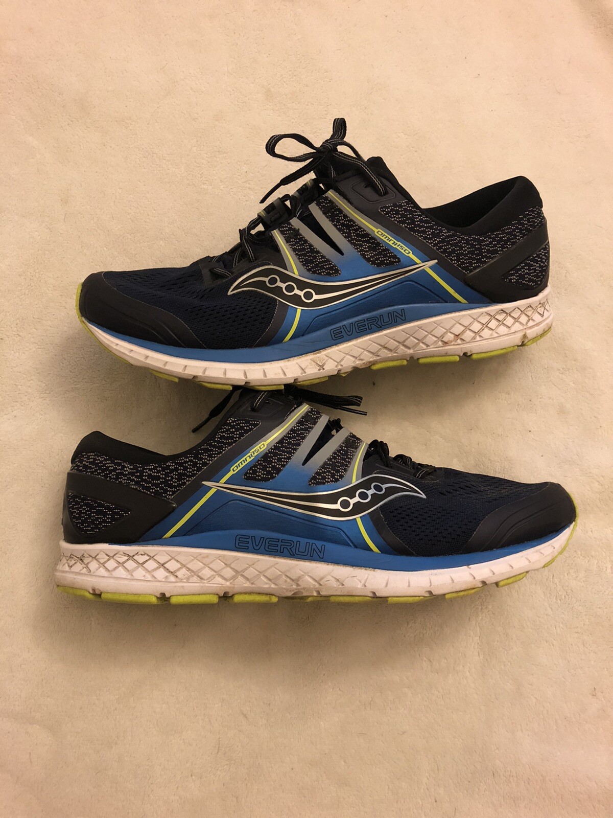 SAOLA Saucony Mens Omni ISO S20443 1 Blue Running Shoes Sneakers Size 12.5 W