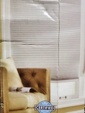 26 1/2" X 72" Home Decorators Shadow White Blackout Cordless Cellular Shade