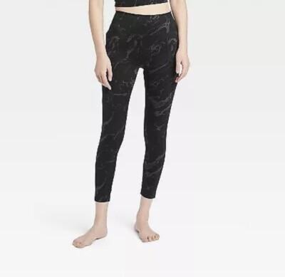 Women's Flex High-Rise 7/8 Leggings - All in Motion Jet Black L
