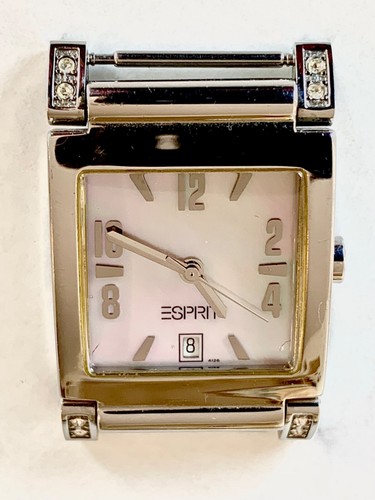 ESPRIT Damenuhr No4126 Edelstahl rechteckig Strasssteine 90er Jahre OHNE Armband - Bild 10 von 12