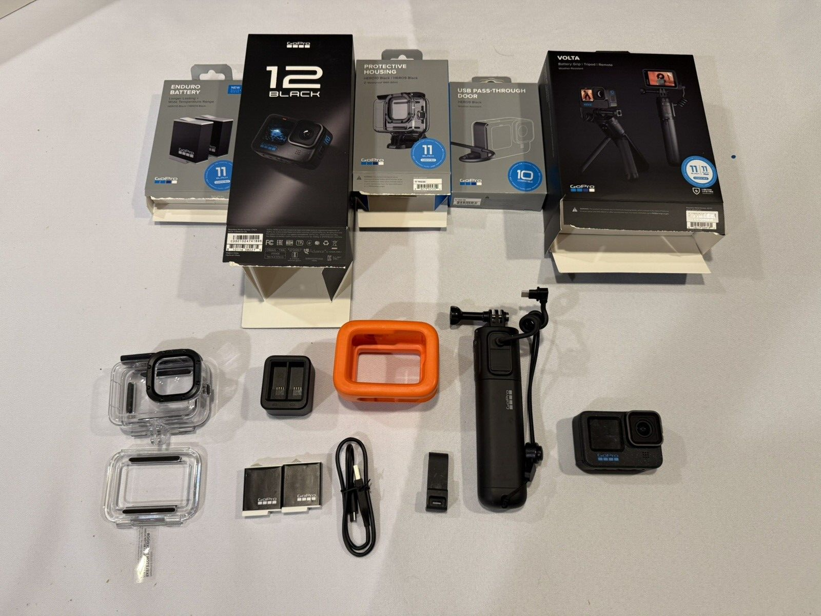 GoPro Hero 12 Black Action Camera Bundle - Volta- Dive Case - Batteries-image