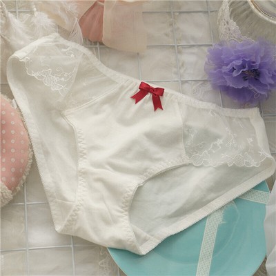 Lolita Mori Girls Women Cute Panties Bow Lace Briefs Japanese Underwear Knickers
