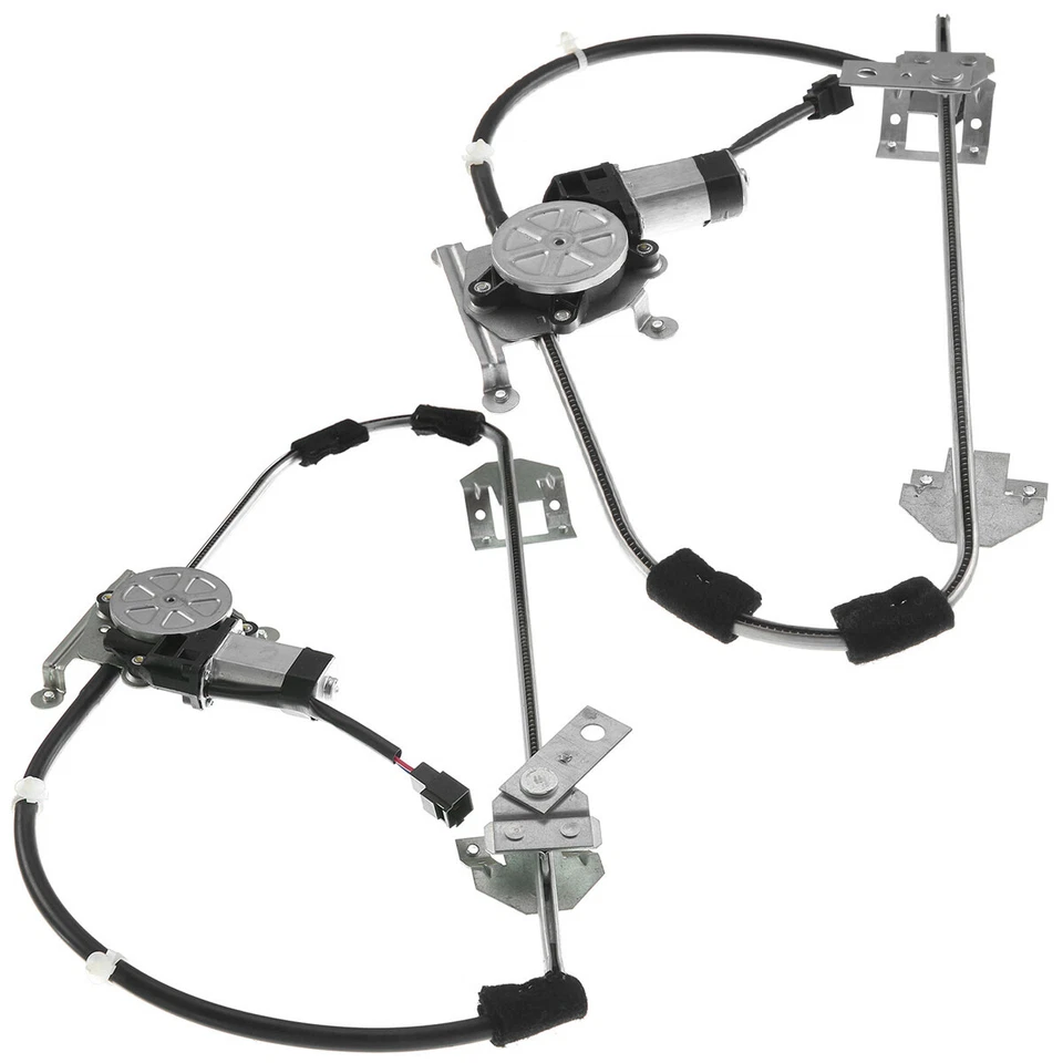 2x Regulador de ventana eléctrica con motor para Jeep XJ Cherokee 87-90 delantero izquierdo y derecho Foto 3 de 4