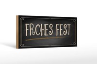 Holzschild Spruch 27X10 Cm Frohes Fest Schild