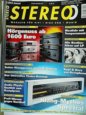 STEREO 1/13,SPECTRAL DMA 260,PIONEER PD 50,T+A TCD 110S,V.SCHWEIKERT VR 35,AUDIO