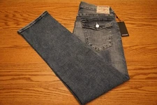 NWT MEN'S TRUE RELIGION JEANS Size 36 Ricky Relaxed Straight Flap Pockets