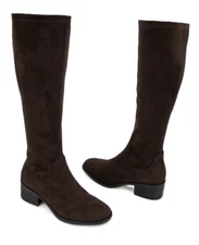 Kenneth Cole Women's Tall Stanford Knee High Stretch Boot Brown Size 7.5 NEW