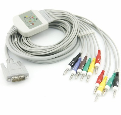 1set Nihon Kohden 10leads ECG Cable banana4.0 IEC Compatible 15pin BA-902D