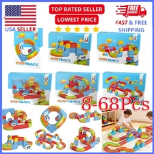 Electric Train Set Race Track Flexible Kids Gifts Building Toy Magnetic Car XmJQ