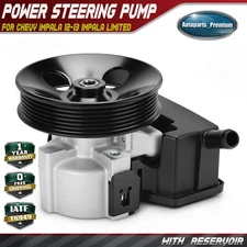 Power Steering Pump w/ Pulley & Reservoir for Chevy Impala 12-13 Impala Limited