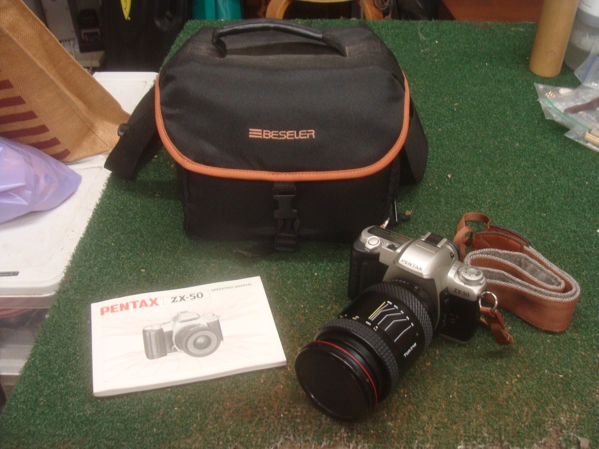 Pentax ZX-50 Camera with Tokina AF 35-300 lens and bag - Parts or