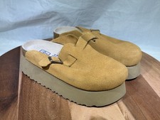 Birkenstock Platform Boston Suede Soft Footbed Shoes Clog Ugg 37 Women’s 6
