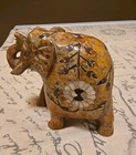 Elephant Marble Soapstone Hand Carved With Pearl Inlay — photo 5