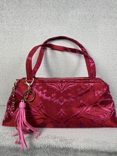 Borsa donna Y2K broccato rosso borsetta borsetta borchie fondo trapezoidale cocktail bag