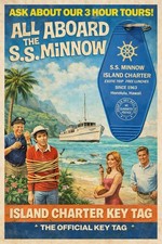 Gilligans island inspired SS minnow island charter keytag