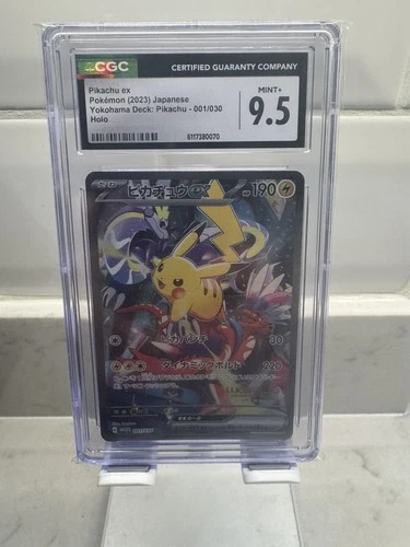 Pikachu ex 001/030 WCS23 World Championship 2023 Japanese Promo CGC 9 Slab