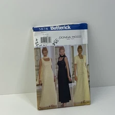 Dress Jacket Scarf Loose Fit A-Line Size 8-12 UNCUT Pattern 5878 Vintage 90s 