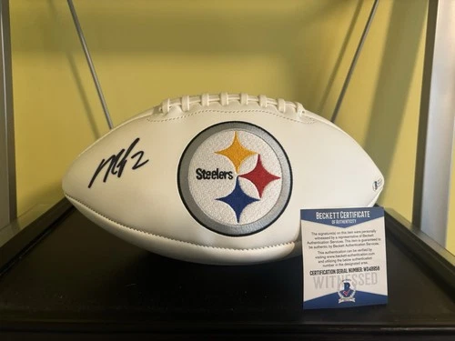Michael Vick Signed Pittsburgh Steelers Logo Football (Beckett Witness COA)