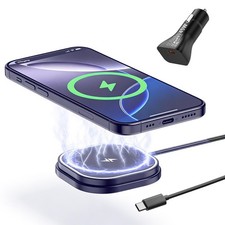 25W Magnetic Wireless Charger for Car, Fast Charging pad Ultra-Thin Wireless ...