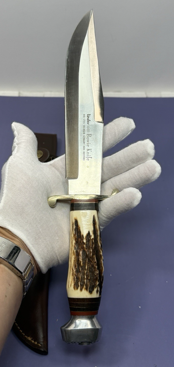Linder 440 Bowie Knife Fixed Blade Solingen Germany Inox Rostfrei