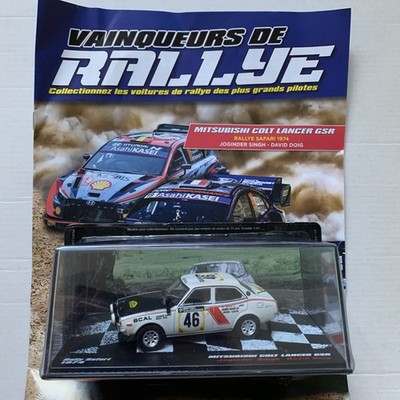 IXO Altaya 1974 Mitsubishi Colt Lancer Rally Safari Singh Modellauto 1/43 +Heft