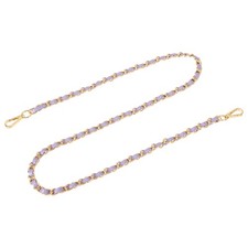 47" Purse Strap with Buckle for Shoulder and Cross Body Purple Gold 