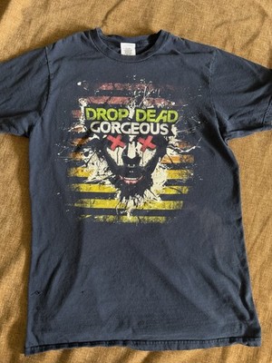 Vintage Drop Dead Gorgeous T-Shirt Medium Blue Graphic Bay Island Band Metalcore