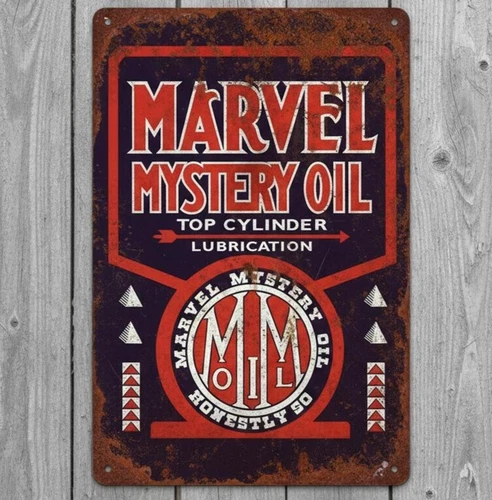 Marvel Mystery Oil 8 x 12 Vintage Novelty Metal Sign Made In USA New!