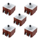 5X Angle Grinder AC 250V 6A 125V/12A DPST Pushbutton  for  6-100 V6R69782