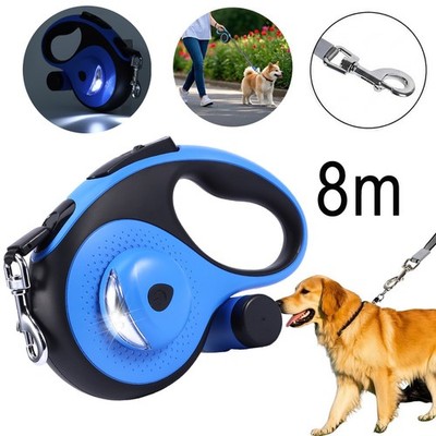 8m Automatische Hundeleine Rollleine Flexileine mit LED Licht für große Hunde DE