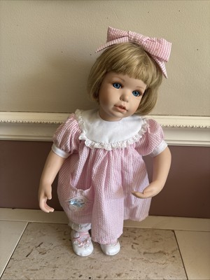 1994 Hamilton Collection Kaitlyn Porcelain Doll Haunted Blue Eyes