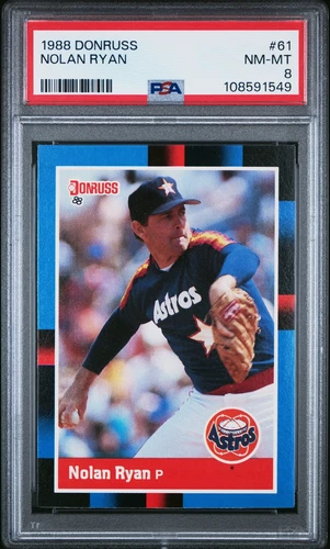 1988 Donruss #61 Nolan Ryan PSA 8 Astros HOF