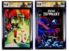King Spawn #50 CGC 9.8 1:100 & 1:50 Full Todd McFarlane Signed Variant E + F Set