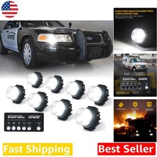Waterproof White Led Hideaway Strobe Lights Kit 8pc Dustproof 20 Patterns Waterproof White Led Hideaway Strobe Lights Kit 8pc Dustproof 20 Patterns