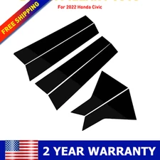 6PCS Gloss Black Pillar Post Trim Kit for 2022 Honda Civic 11th Gen Sedan 2022 A