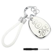 Bling Car Key Fob Cover Compatible with 5 Button,TPU Key Fob For Chevrolet 5