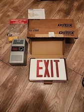DETEX ECL-230D Emergency Exit Door Alarm Lock W/ Exit Sign