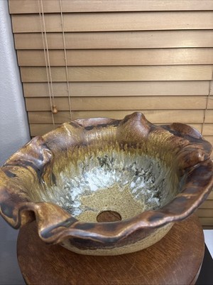 Handmade Artisan Vessel Sink Bowl Porcelain/Ceramic!Beautiful Glaze 7lbs 15 x7 