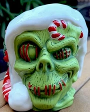 Disney Parks 2025 Trader Sam’s Grog Grotto Holiday Santa Zombie Tiki Mug IN HAND