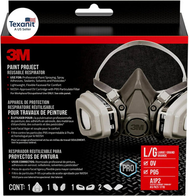 P95 / Organic Vapor Paint Project Reusable Respirator 6311, Large Size , NIOSH-A