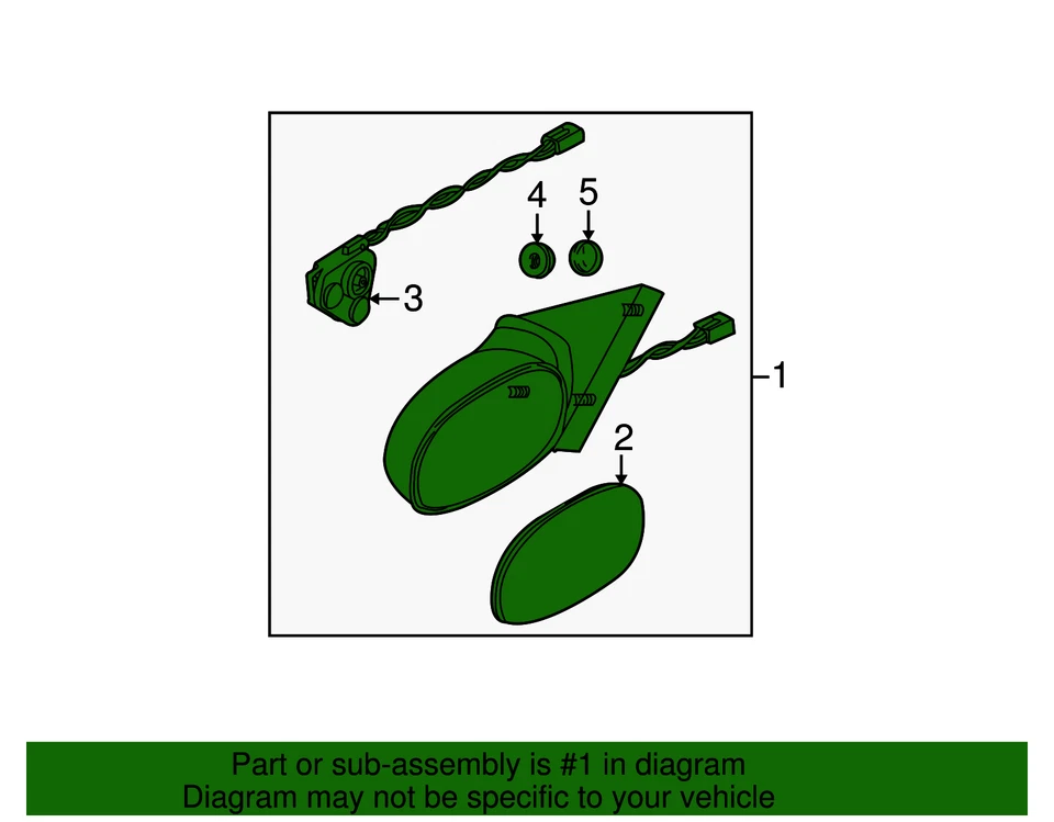 Espejo GM 22707327 genuino Foto 2 de 2