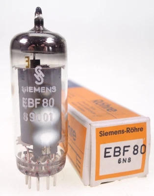 EBF80 = 6N8 Siemens & Halske Radio Röhre Tube Valvola NOS NIB NEW - Bild 1 von 4