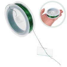 40M Green Iron Wire Bead String for DIY Flower Bouquet Decoration