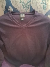 Jos. A. Bank Traveler Collection V-Neck Sweater XL Long-sleeve Purple