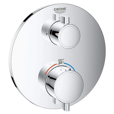 GROHE 24133000 Grohtherm Dual Function 2-Handle Thermostatic Starlight Chrome