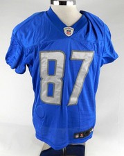 2017 Detroit Lions Darren Fells #87 Game Used Blue Practice Jersey 46 326